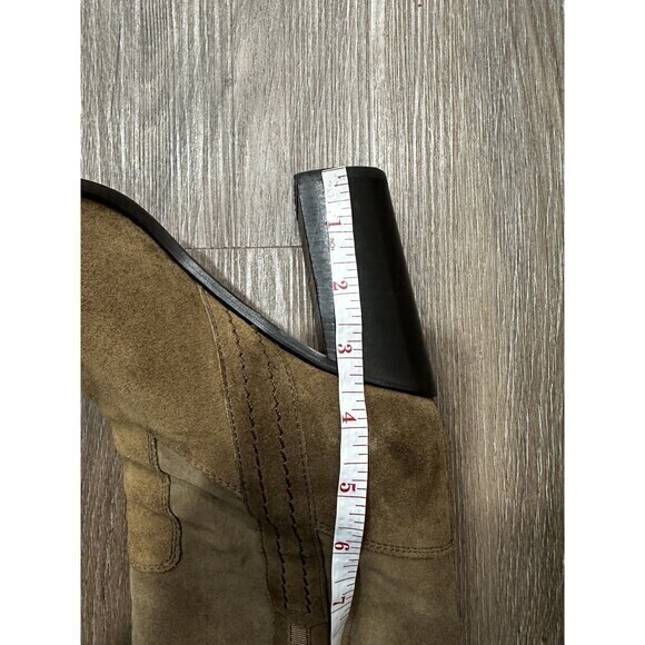 KATE SPADE New York BAISE bootie SIZE 9 M Block Heel Suede Leather Tobacco Brown - Picture 12 of 13